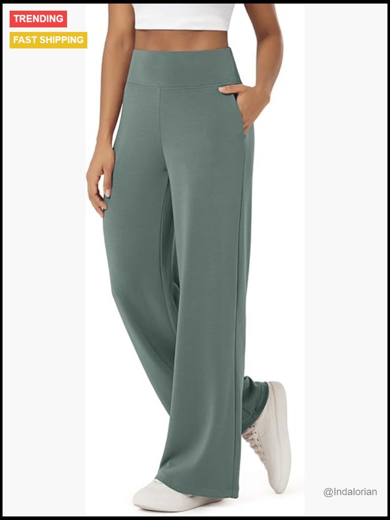 Modal Soft Adjustable High Waist Wide Leg Pants With Pockets